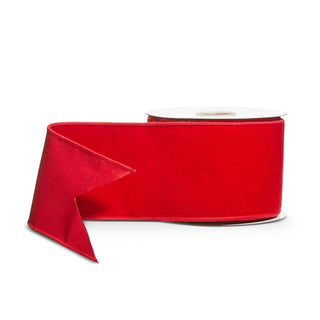 Red Velvet Plush Ribbon, 4" X 10YD