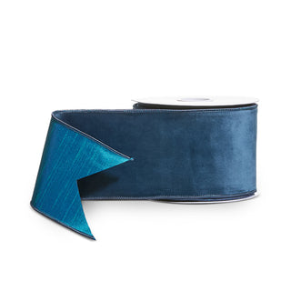 Deep Blue Velvet Ribbon, 4” X 10YD