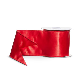 Red Glossy Ribbon, 4” X 10YD