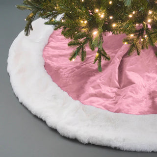 Baby Pink Santa Tree Skirt, 60"