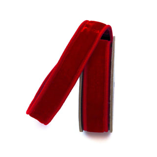 Red Spring Velvet Wired Ribbon, .75"x10YD