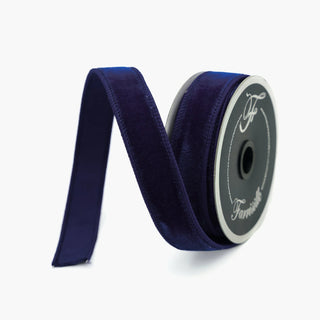 Navy Blue Velvet Ribbon, 1" X 10YD