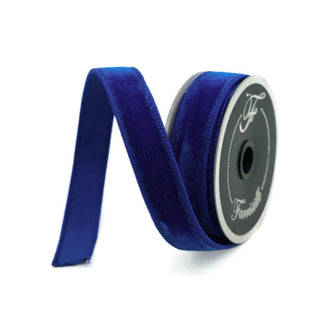 Royal Blue Velvet Wired Ribbon, .75"X10YD