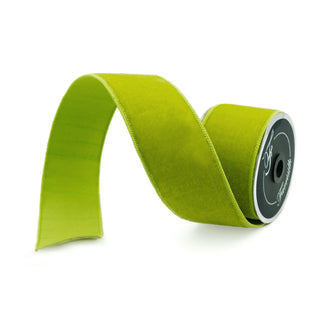 Apple Green Velvet Ribbon, 2.5" X 10YD