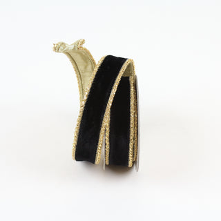 Black Royal Velvet Ribbon, 1" X 10YD