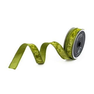 Lime Velvet Crush Ribbon, 2.5" X 10YD