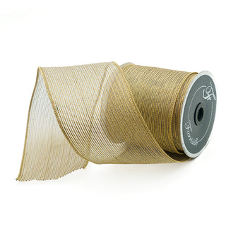 Gold Tinsel Shimmer Ribbon, 3.75" X 10YD