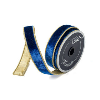 Navy Blue Velvet Sheen Ribbon, 1" X 10YD