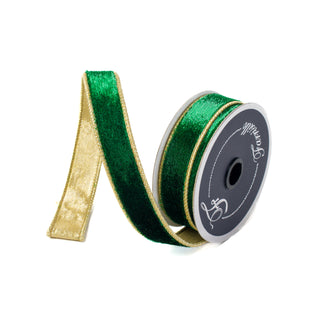 Emerald Velvet Sheen Ribbon, 1" X 10YD