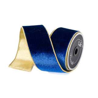 Navy Blue Velvet Sheen RIbbon, 2.5" X 10YD