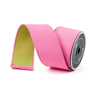 Pink Spring Greenery Ribbon, 2.5" x 10YD