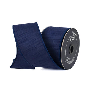 Navy Dupioni Ribbon, 4" X 10YD