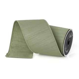 Sage Green Dupion Ribbon, 4" X 10YD