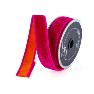 Hot Pink Sherbert Velvet Ribbon, 1" X 10YD