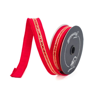 Red Twinkle Trim Ribbon, 1" X 10YD
