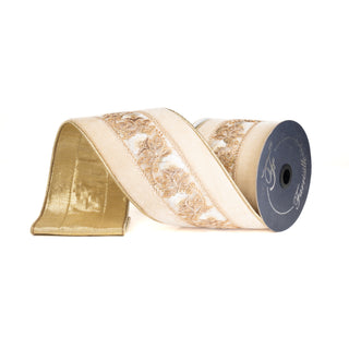 Cream Vintage Tapestry Ribbon, 4" X 5YD