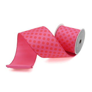 Pink Monochrome Dot Ribbon, 4" X 10YD
