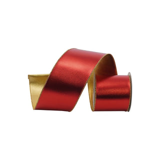Red Gold Mirror Mirror Ribbon, 4" X 10YD