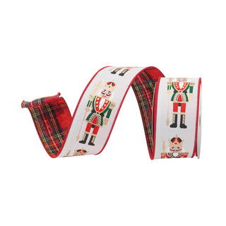 Plaid Christmas Colonel Nutcracker Ribbon, 2.5" X 10YD