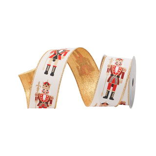 Red & Gold Sergeant Sparkle Ribbon, 2.5" X 10YD