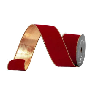 Ruby Suede Velvet Ribbon, 2.5"X10YD
