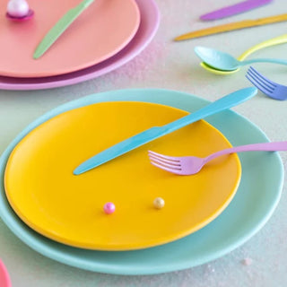 Rainbow Dinner Plate by Glitterville