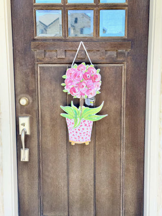 Beck’s Pink Rose Door Hanger