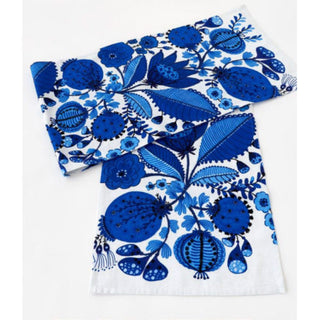 Blue and White Runner