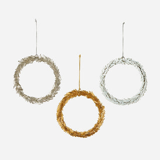 Metallic Wreath Ornament