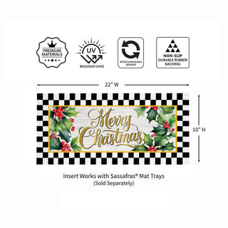 Merry Christmas Holly Sassafras Switch Mat