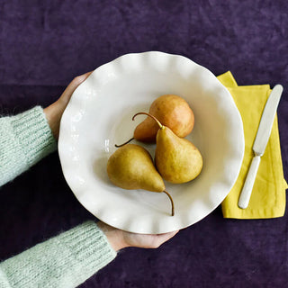 Signature Ruffle Best Bowl, White