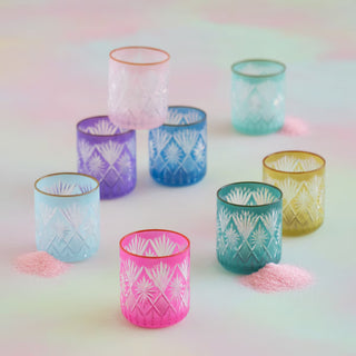 Fetched Etched Cut Glass Sipper