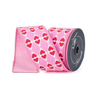 Pink Queen of Hearts Ribbon, 2.5" X 10YD