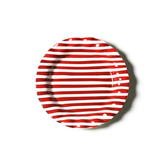 Red Stripe Ruffle Plate