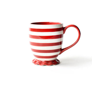 Red Stripe Ruffle Mug