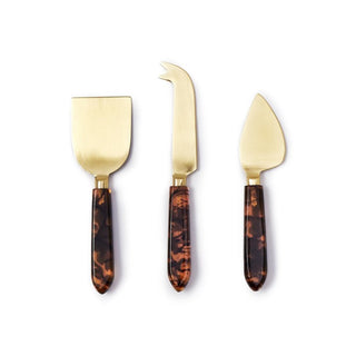Tortoise Swirl Cheese Knife Set