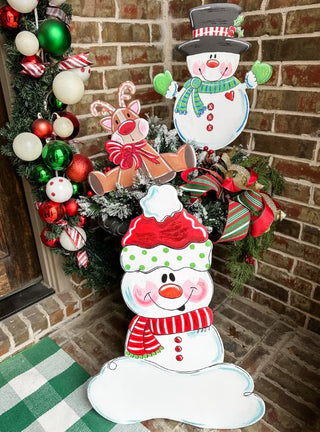 Martin’s Snowman Green Scarf, Medium