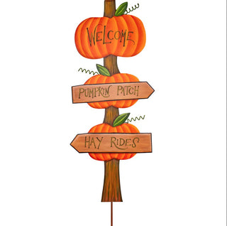Welcome Pumpkin Directional Sign