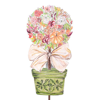 Beck’s Rose & Pumpkin Topiary, Medium