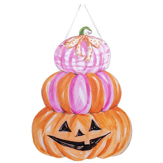 Beck’s Pink Pumpkin Stack Door Hanger