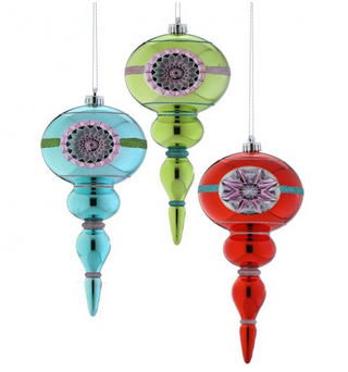 Reflector Finial Ornament Set