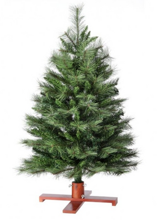 Deluxe LED Belgium Tree with Wood Stand, 3'