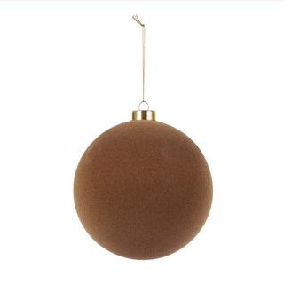 Chestnut Flocked Ornament