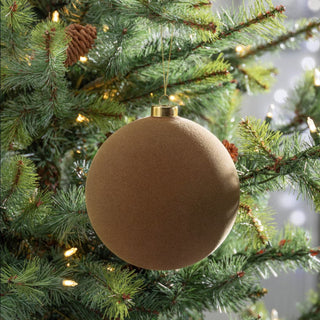 Chestnut Flocked Ornament