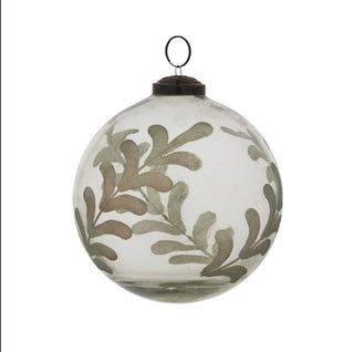 Etched Vine Pattern Ball Ornament, 5"