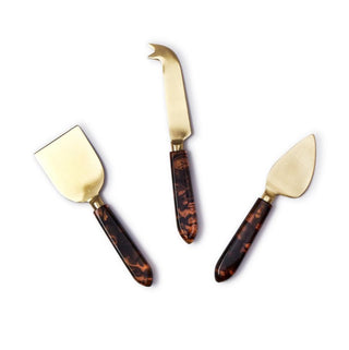 Tortoise Swirl Cheese Knife Set