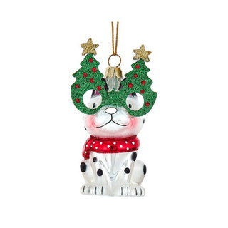 Noble Gems™ Glass Christmas Dog Ornament