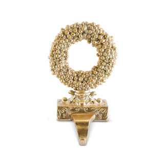 Antique Gold Beaded Stocking Holder