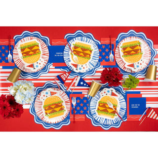 Navy Wavy Scallop Placemat