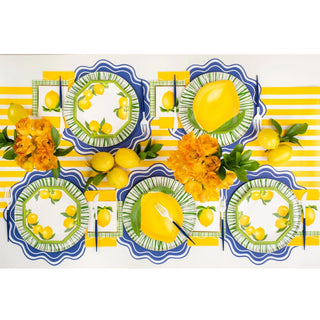 Navy Wavy Scallop Placemat